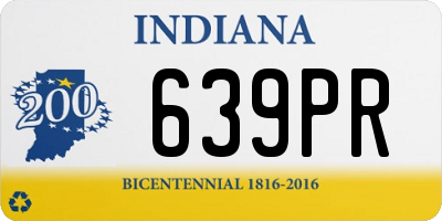 IN license plate 639PR