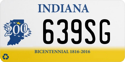 IN license plate 639SG