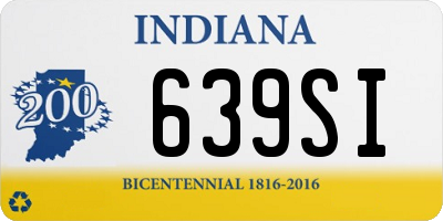 IN license plate 639SI