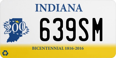 IN license plate 639SM