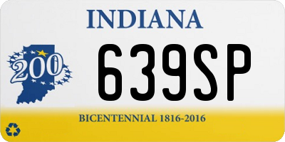 IN license plate 639SP