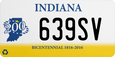 IN license plate 639SV