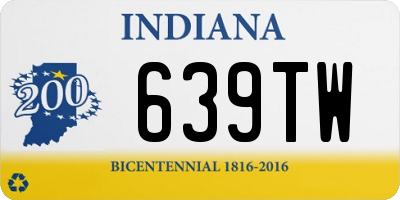 IN license plate 639TW