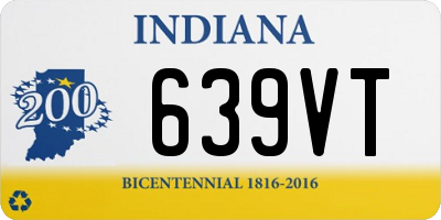 IN license plate 639VT