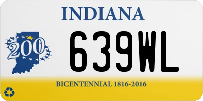 IN license plate 639WL