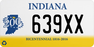 IN license plate 639XX