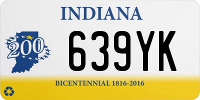 IN license plate 639YK