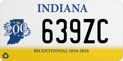 IN license plate 639ZC