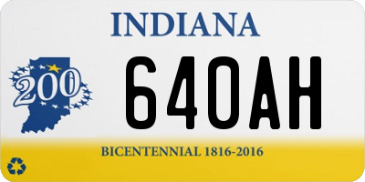 IN license plate 640AH