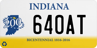 IN license plate 640AT