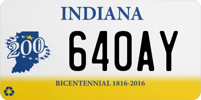 IN license plate 640AY