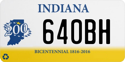 IN license plate 640BH