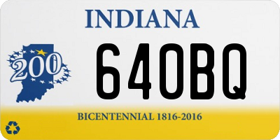 IN license plate 640BQ