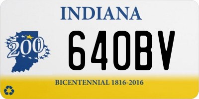 IN license plate 640BV