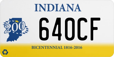 IN license plate 640CF