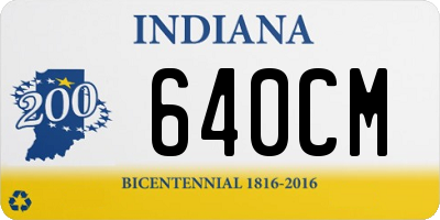 IN license plate 640CM