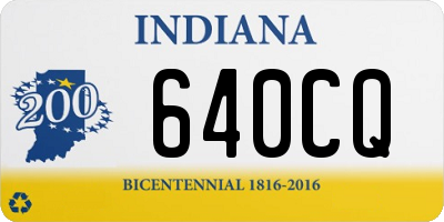 IN license plate 640CQ