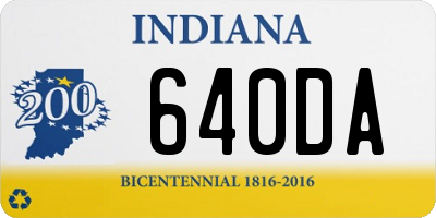 IN license plate 640DA