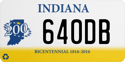 IN license plate 640DB