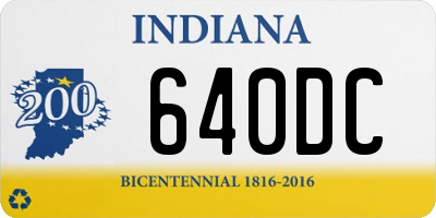 IN license plate 640DC