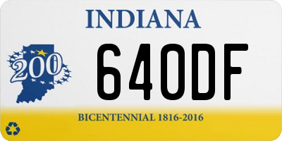 IN license plate 640DF