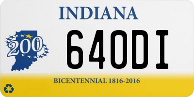 IN license plate 640DI