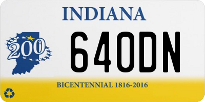 IN license plate 640DN