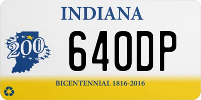 IN license plate 640DP