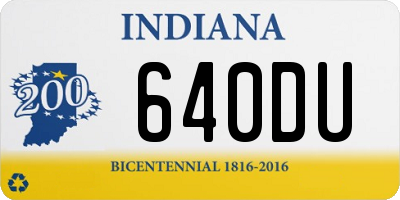 IN license plate 640DU