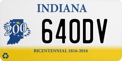 IN license plate 640DV