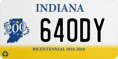 IN license plate 640DY