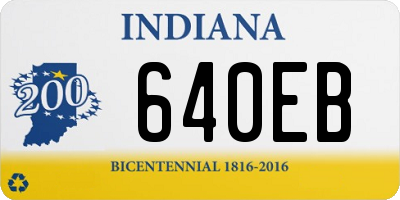 IN license plate 640EB