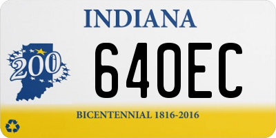 IN license plate 640EC