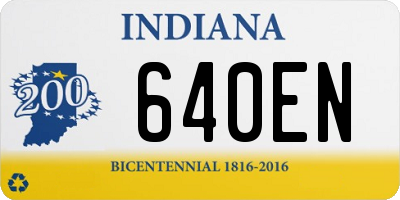 IN license plate 640EN