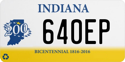 IN license plate 640EP