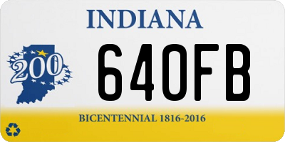 IN license plate 640FB