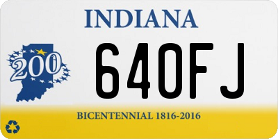 IN license plate 640FJ