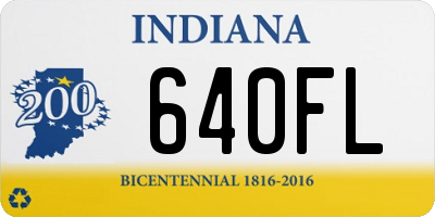 IN license plate 640FL