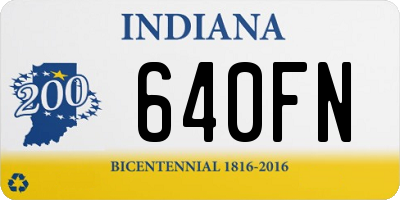 IN license plate 640FN