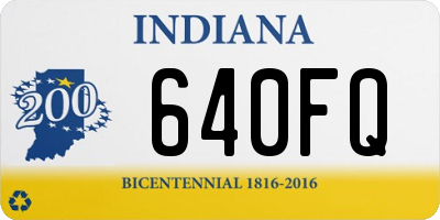 IN license plate 640FQ