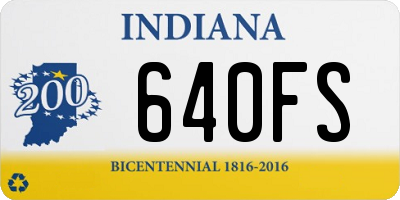 IN license plate 640FS