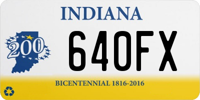 IN license plate 640FX