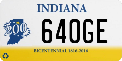 IN license plate 640GE