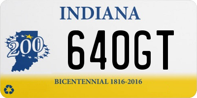 IN license plate 640GT