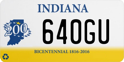 IN license plate 640GU