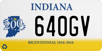 IN license plate 640GV