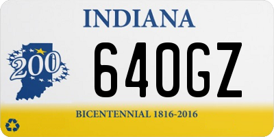 IN license plate 640GZ