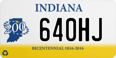 IN license plate 640HJ