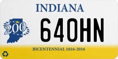 IN license plate 640HN