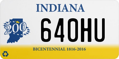 IN license plate 640HU